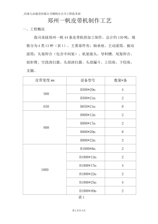 皮带机制作工艺