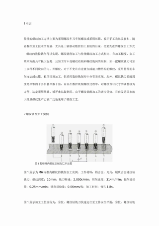 内螺纹铣削加工