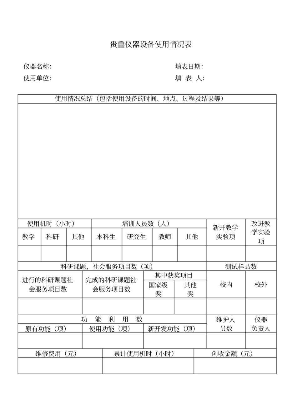贵重仪器设备使用申请表_第2页