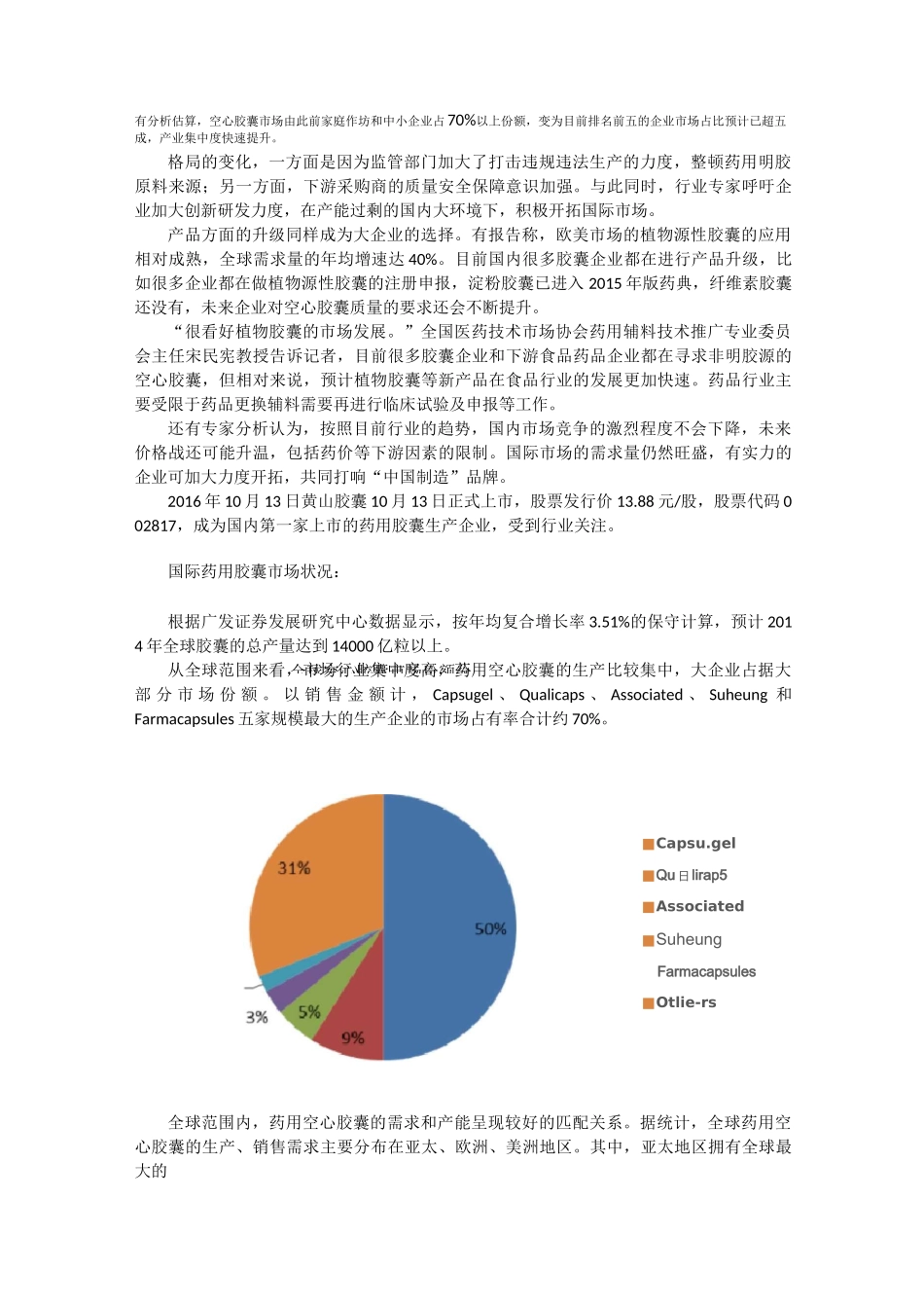 药用空心胶囊的市场情况_第3页