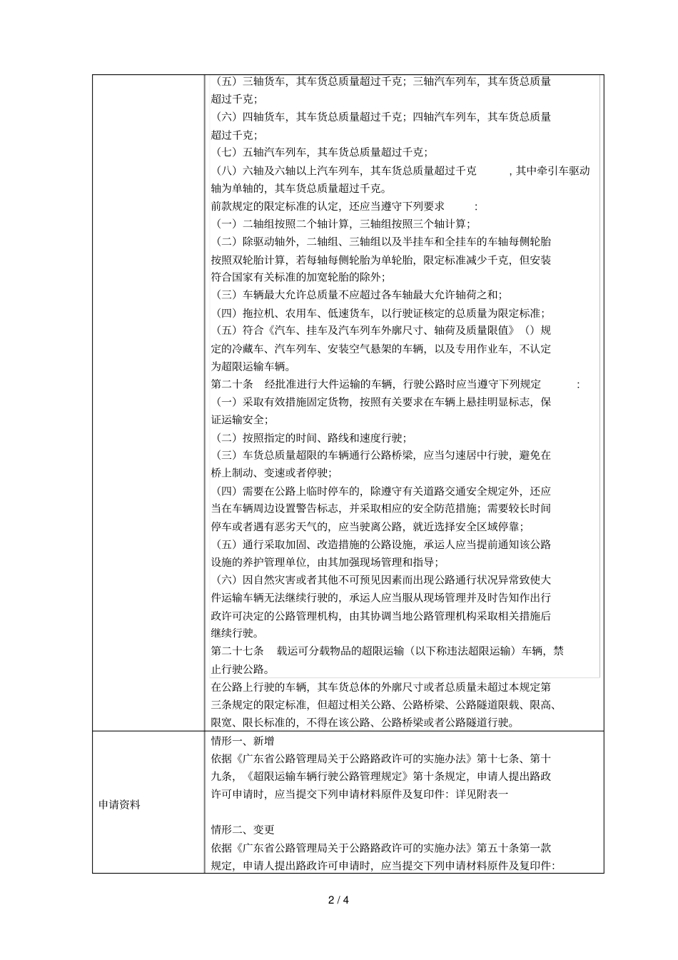 超限运输车辆内行驶公路审批行政审批事项办事指引_第2页