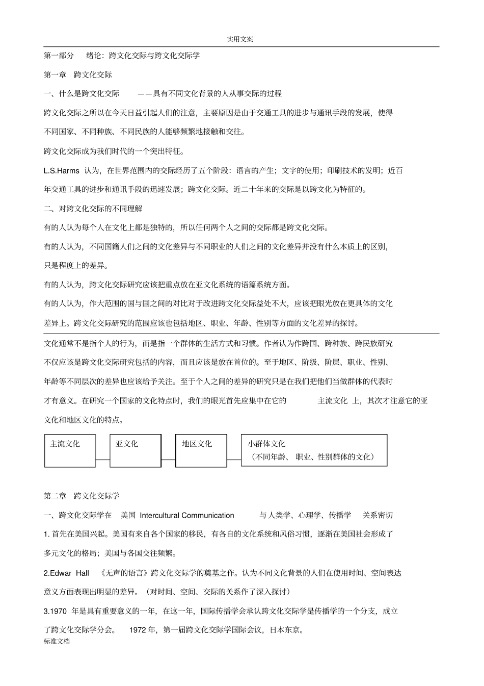 跨文化交际学概论详细笔记必备_第1页