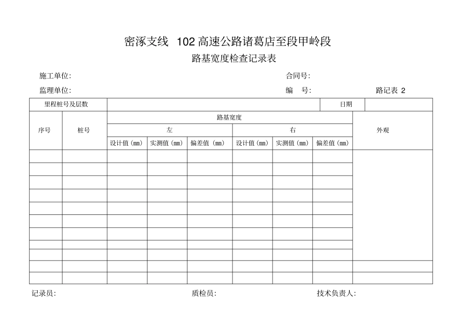 路基工程质量检查记录表_第2页