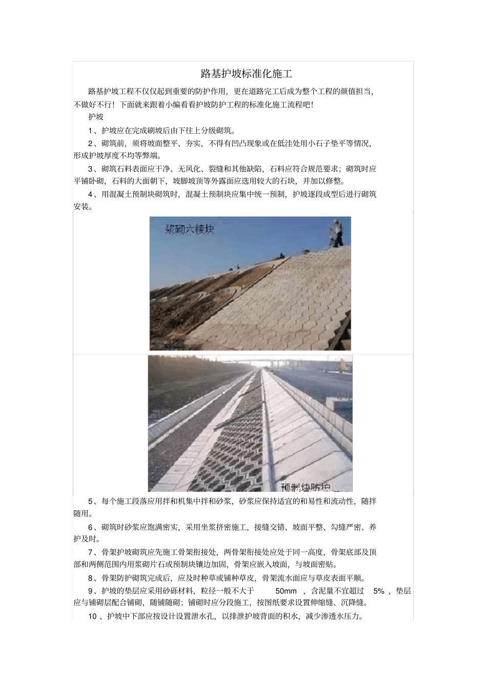 路基护坡标准化施工_第1页