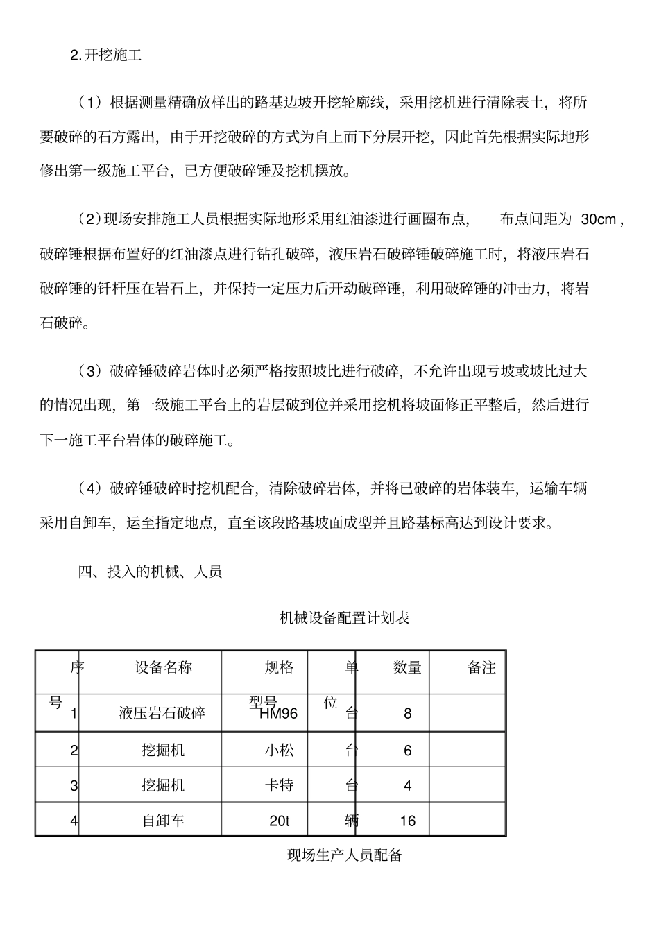 路基石方破碎开挖施工方案_第2页