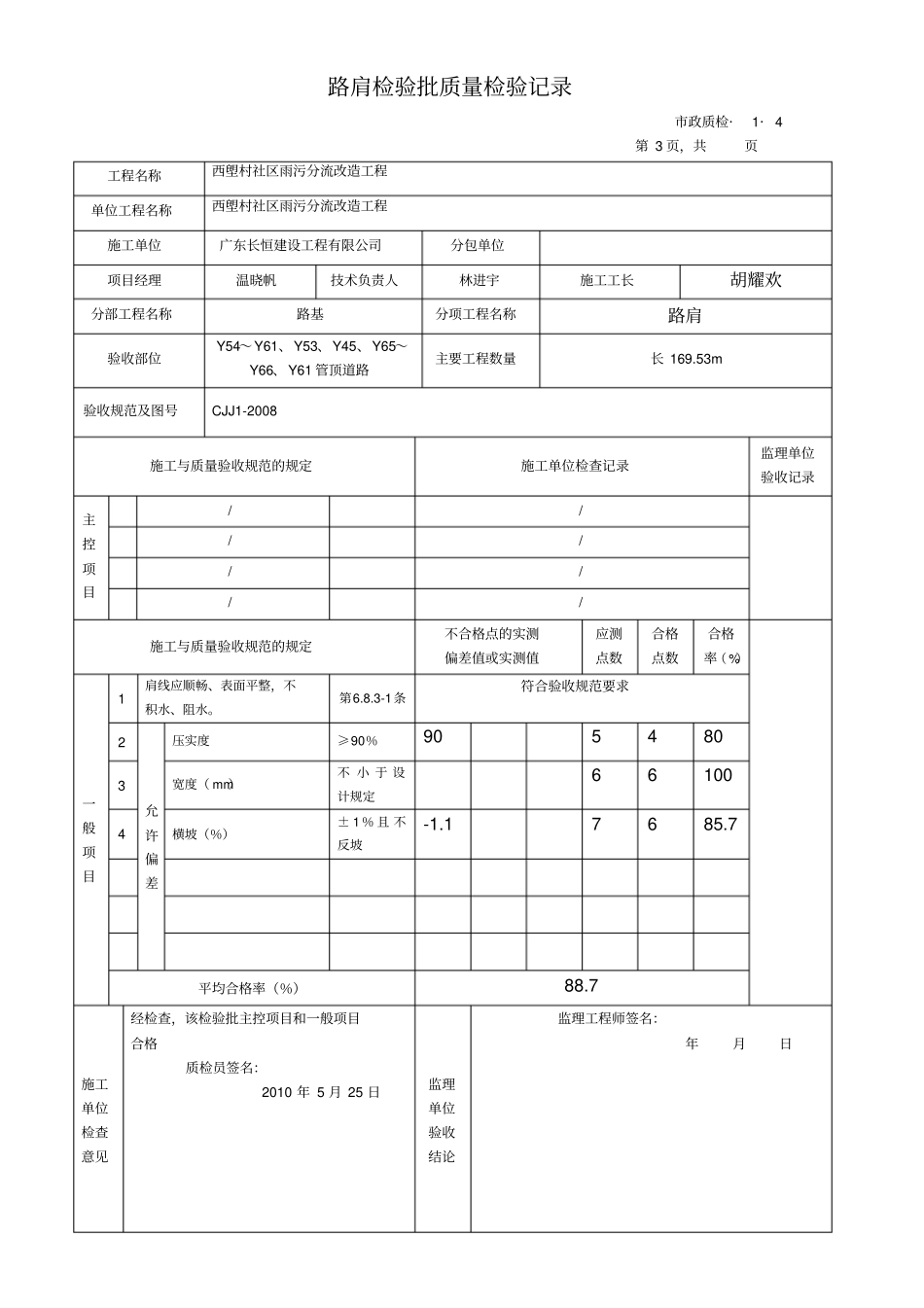 路肩检验批质量检验记_第3页