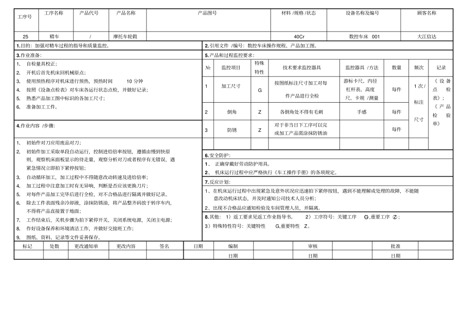 车加工作业指导书_第1页