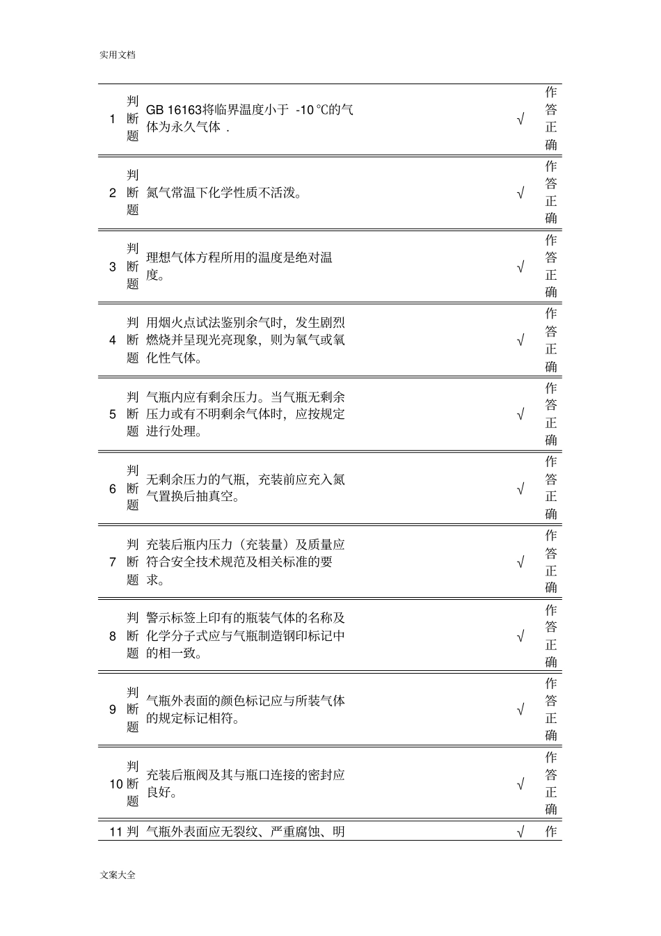 车用气瓶充装P5上机考精彩试题第5套含问题详解_第1页