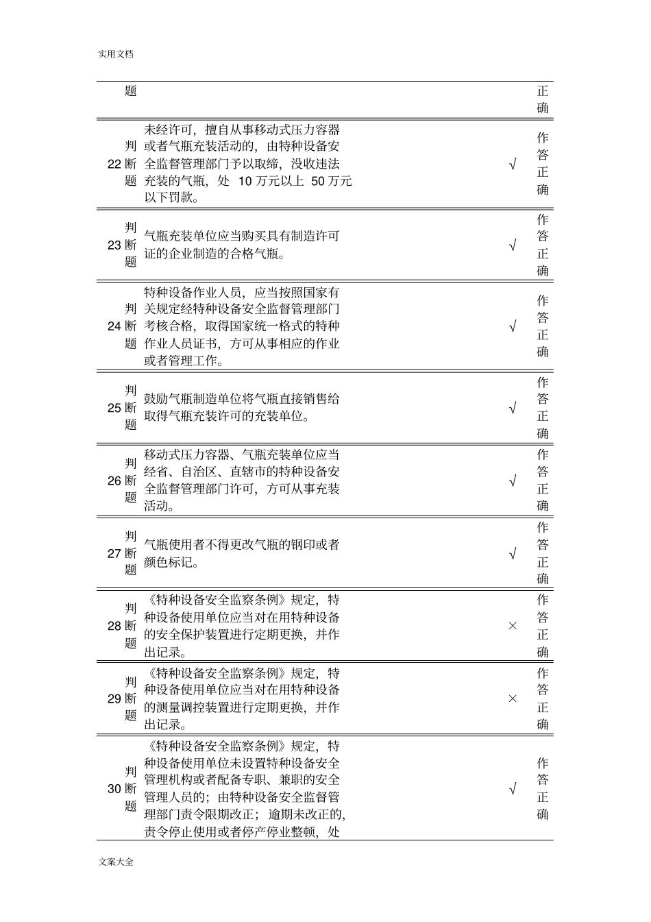 车用气瓶充装P5上机考精彩试题第5套含问题详解_第3页