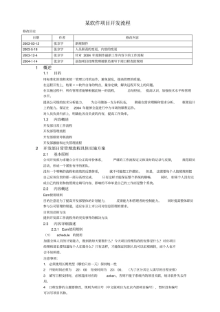 软件项目开发流程