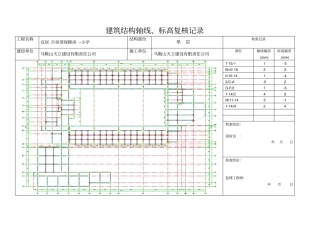轴线标高复合记录