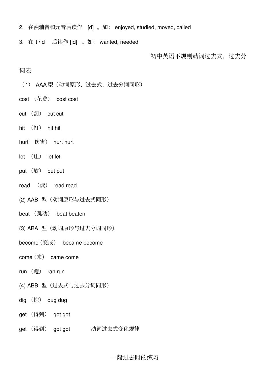 过去式练习题_第2页