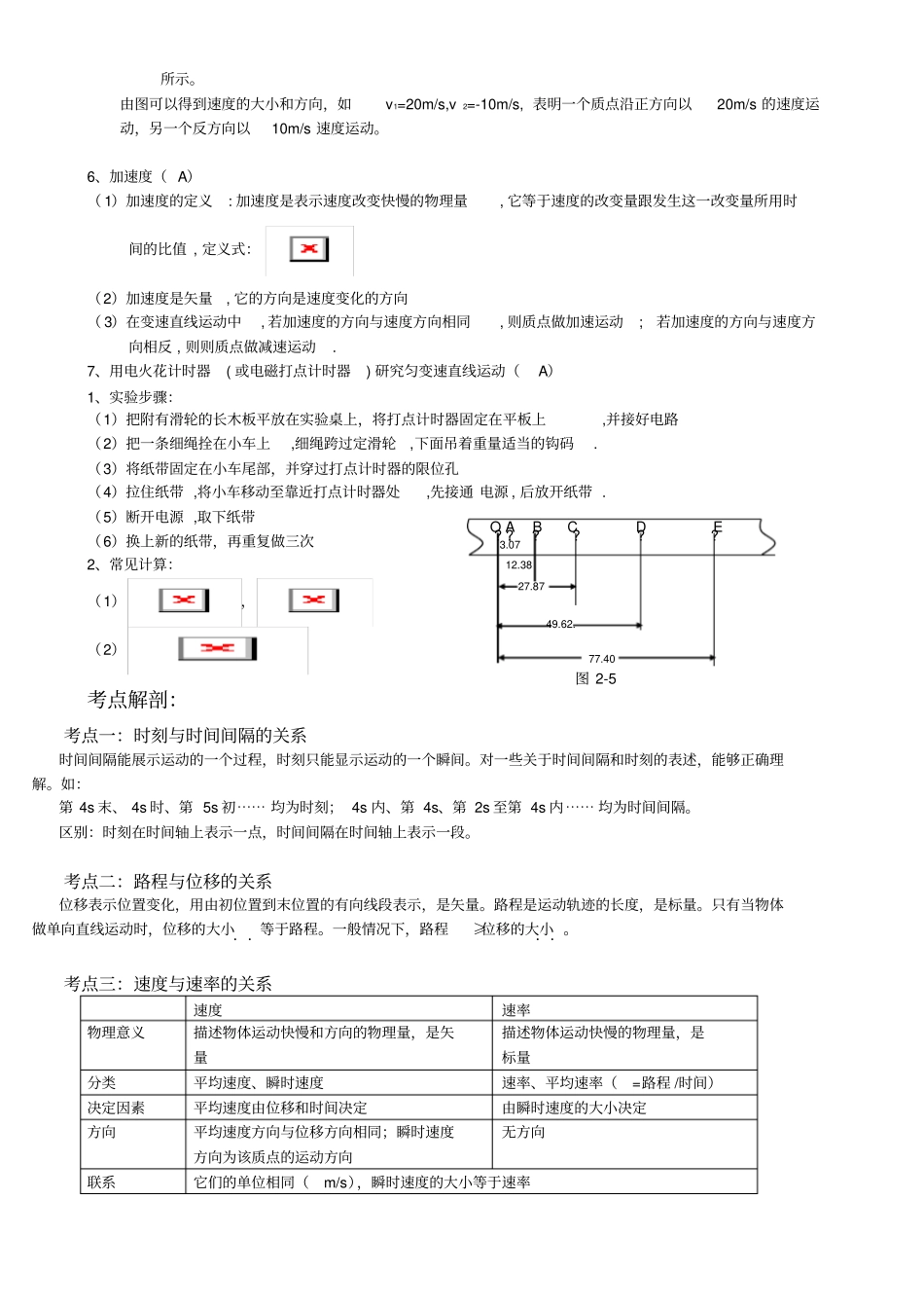 运动的描述-知识点归纳-专题总结-典型例题分析整理_第2页