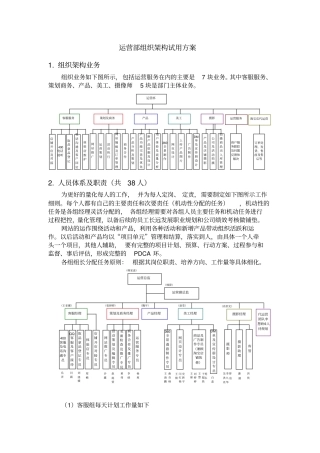 运营部组织架构试用方案