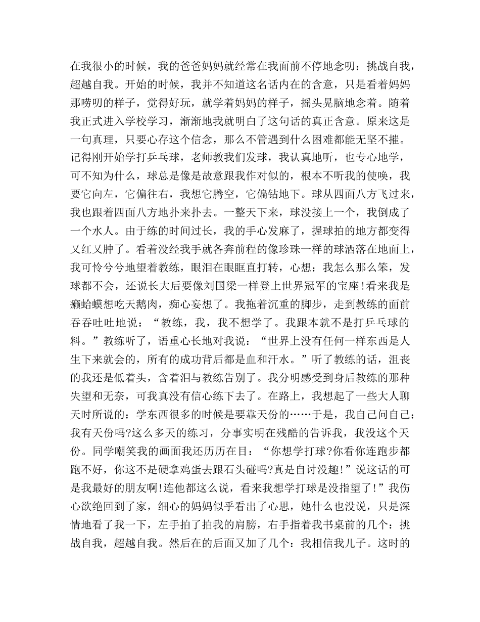 关于挑战演讲发言稿 _第3页