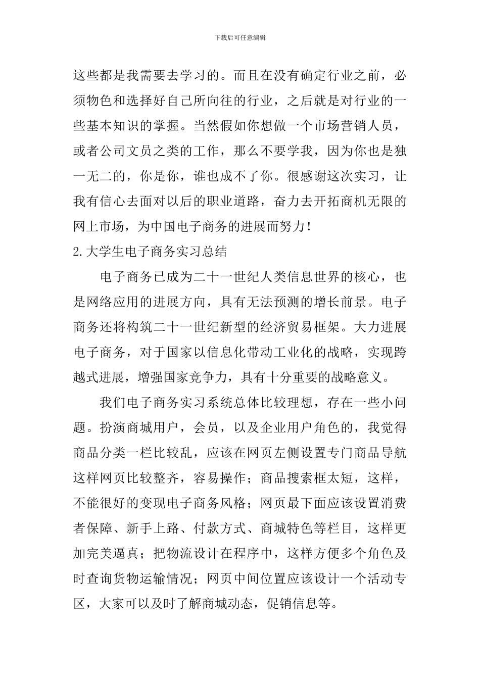 大学生电子商务实习总结_第2页