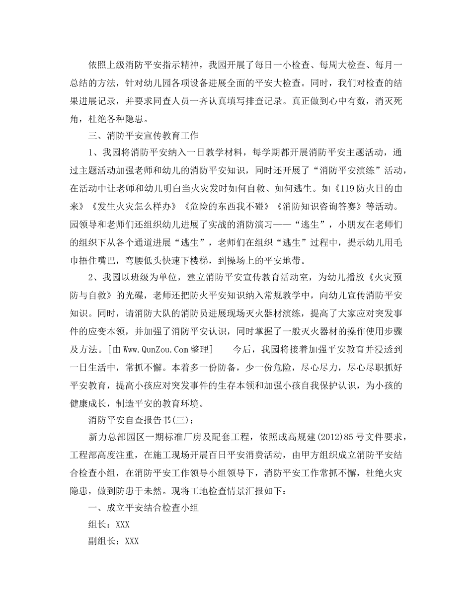 消防安全自查报告书（通用） _第3页