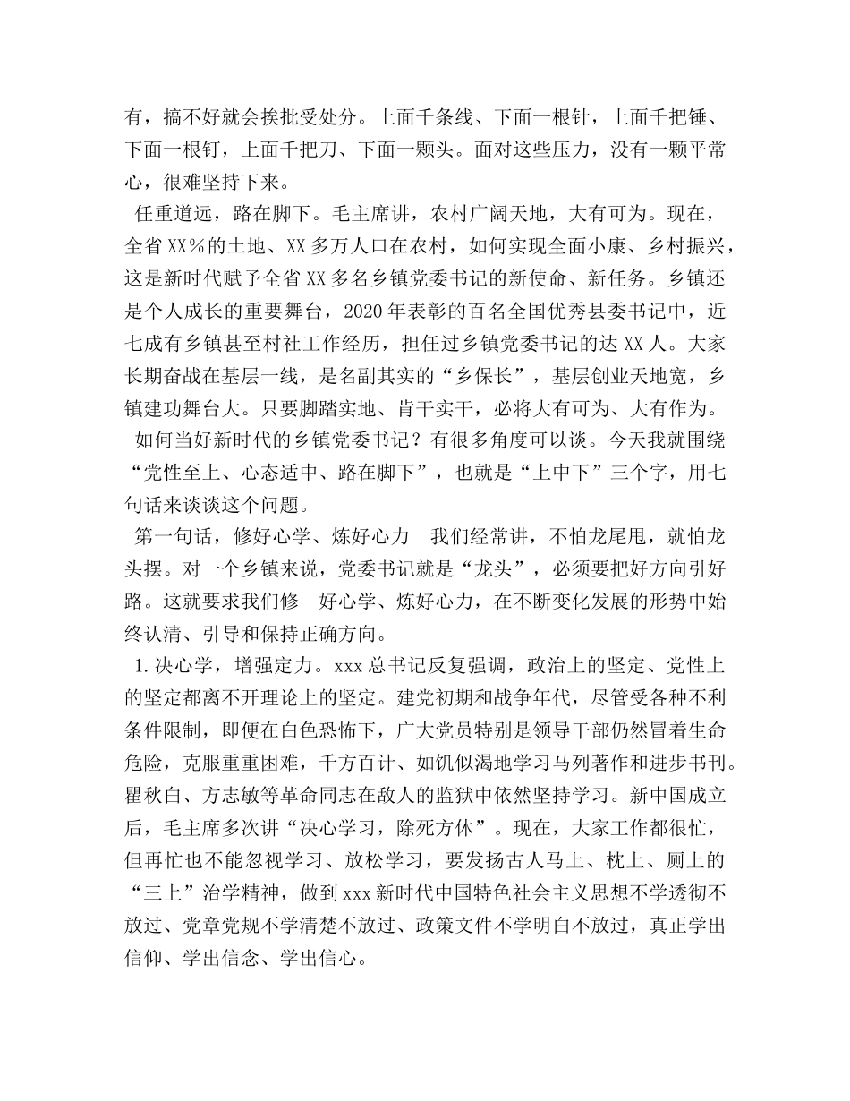 对如何当好乡镇党委书记的一些思考 _第2页