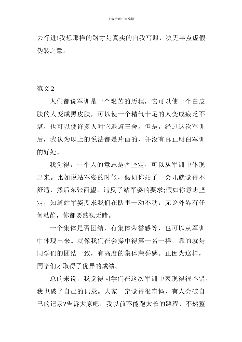 高一军训心得体会500字范文4篇_第3页