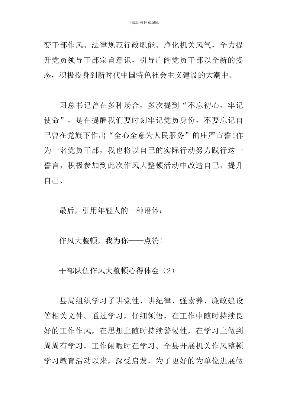 干部队伍作风大整顿心得体会_第3页