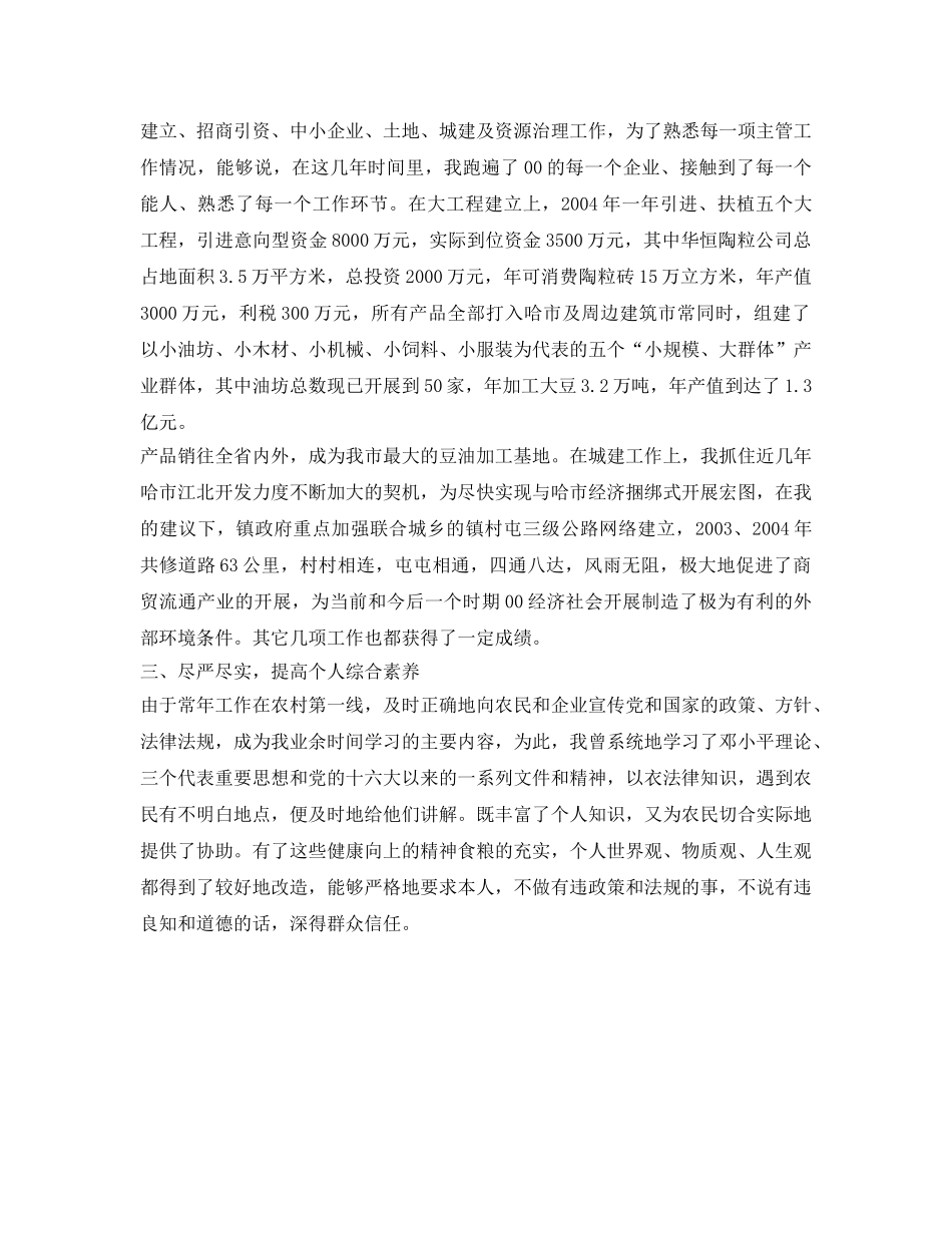 乡镇副镇长的自我参考总结 _第2页