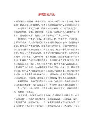 梦境里的月光 