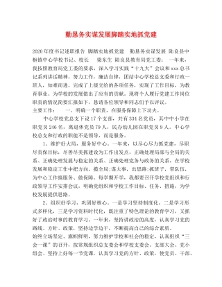 勤恳务实谋发展脚踏实地抓党建 