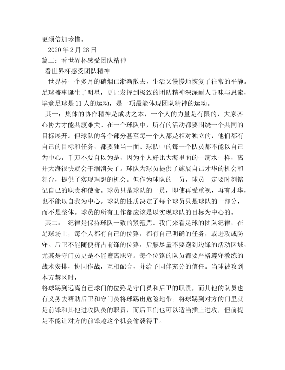 团队精神感想随笔 _第3页
