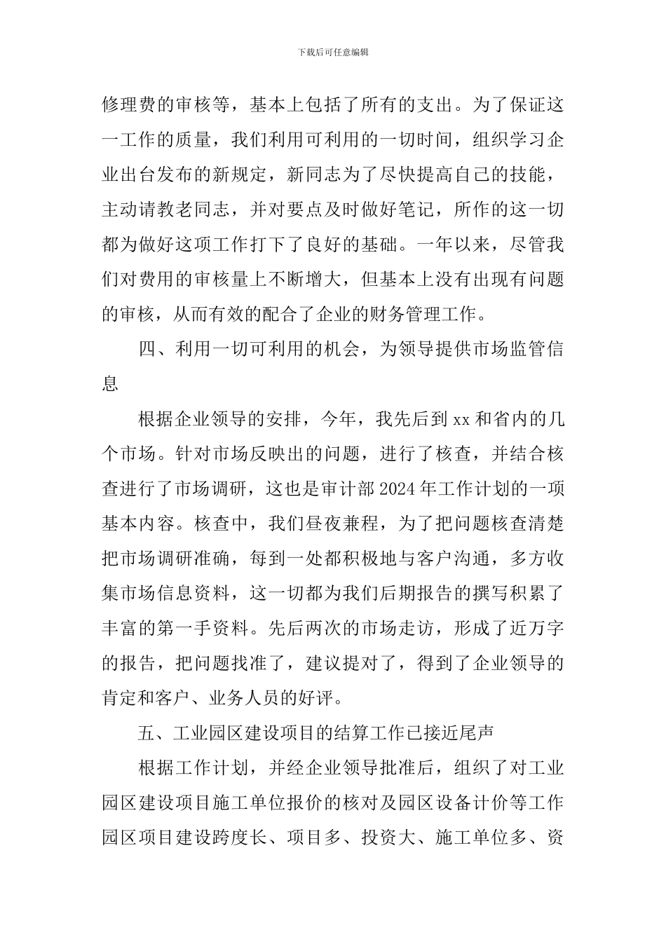 2024审计人员年终工作总结_第3页