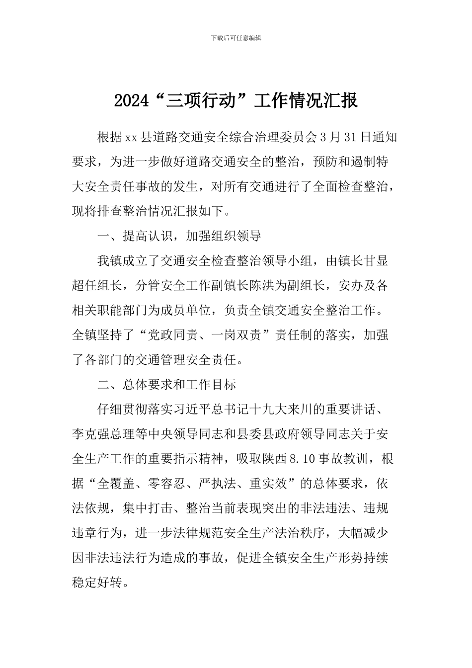 2024“三项行动”工作情况汇报_第1页