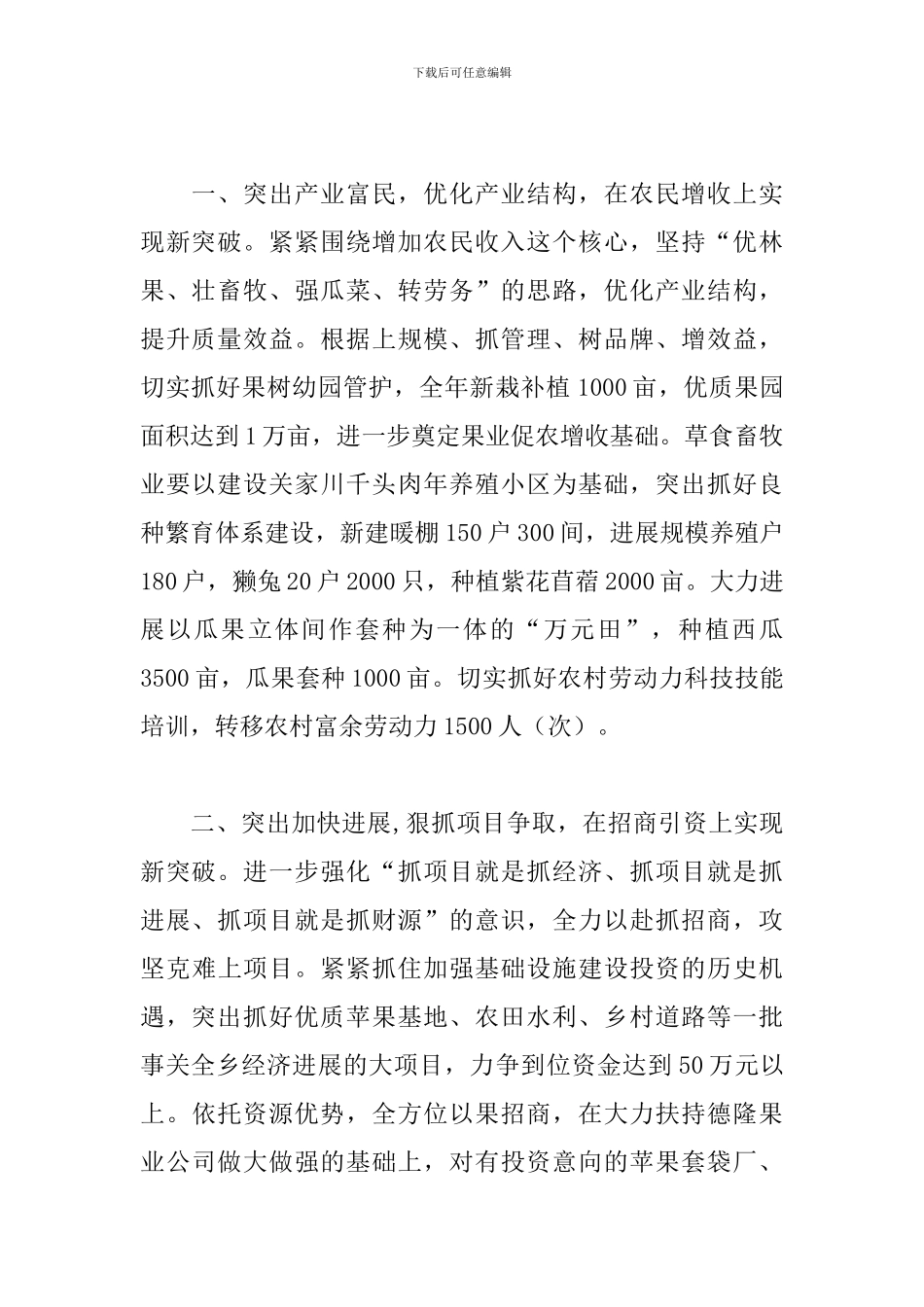 乡镇经济发展意见和建议_第2页