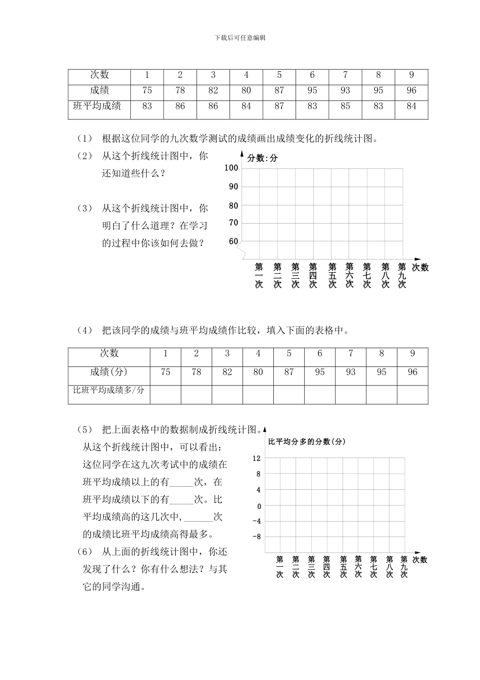 北师大六年级数学上册正负数练习(二)_第2页