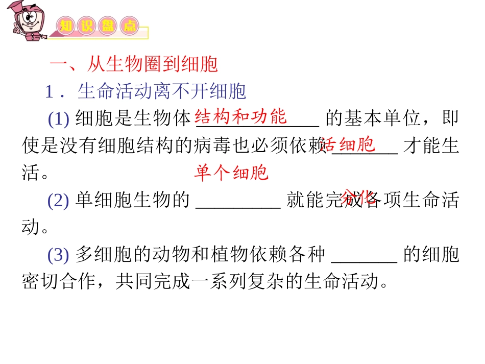 高三生物复习课件：走近细胞_第3页