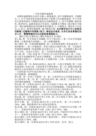 一分钟双脚跳绳