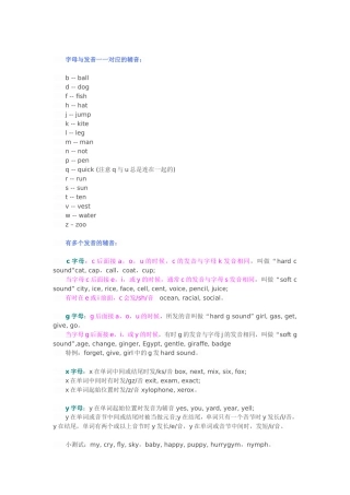 字母与发音一一对应的辅音