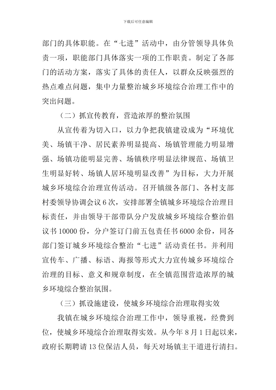 开展环境卫生整治活动的总结_第2页