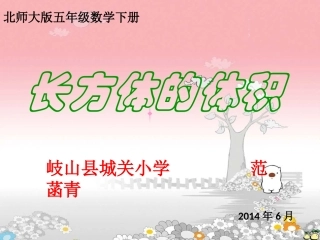 长方体的体积课件