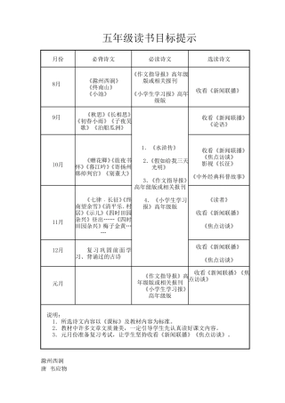五年级上册必背古诗