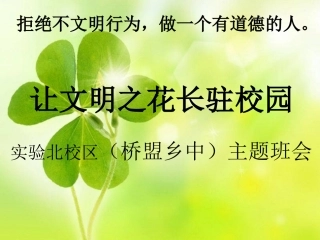 让文明之花香飘校园主题班会0