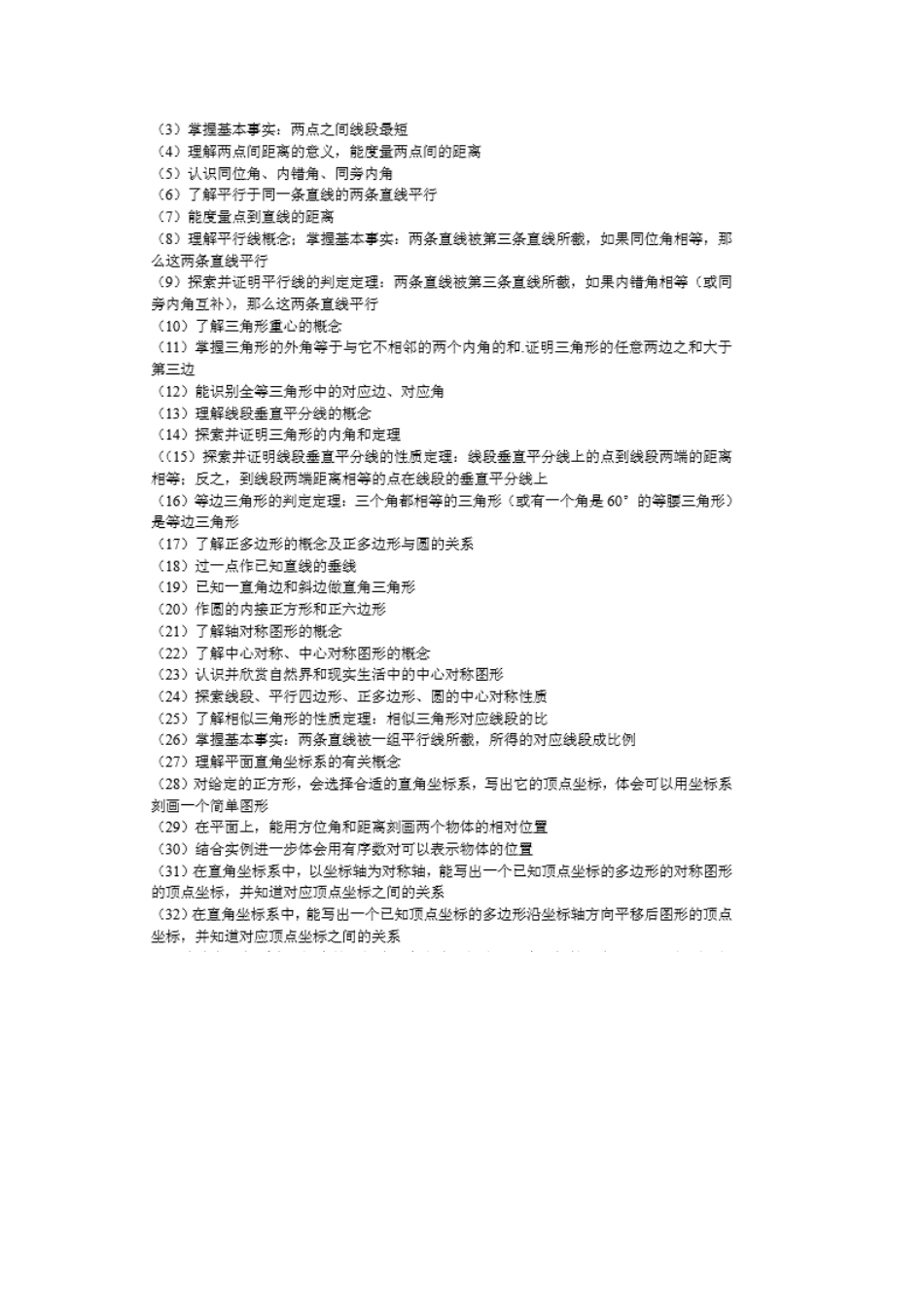 2015年陕西省中考说明新变化之数学_第2页