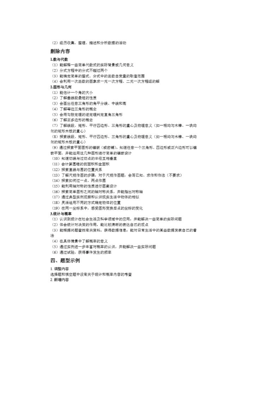 2015年陕西省中考说明新变化之数学_第3页