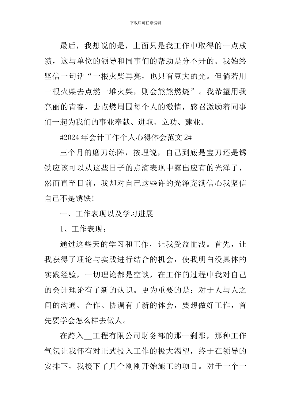 2024年会计工作个人心得体会_第3页
