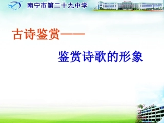 诗歌鉴赏（形象）