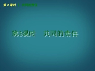 （回归课本）2014届中考政治第一轮概括《七年级下册共同的责任》（书本考点聚焦+典例拓展提升）课件教科版