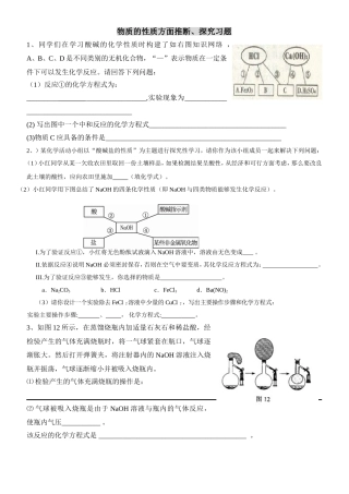 酸碱盐推断与探究2
