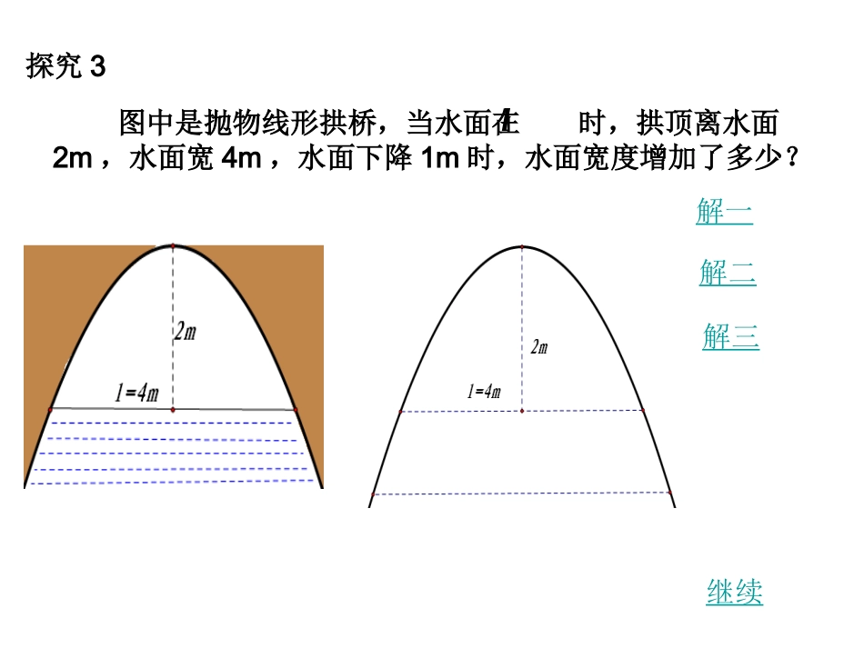 实际问题的二次函数应用桥拱_第2页