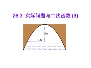 实际问题的二次函数应用桥拱