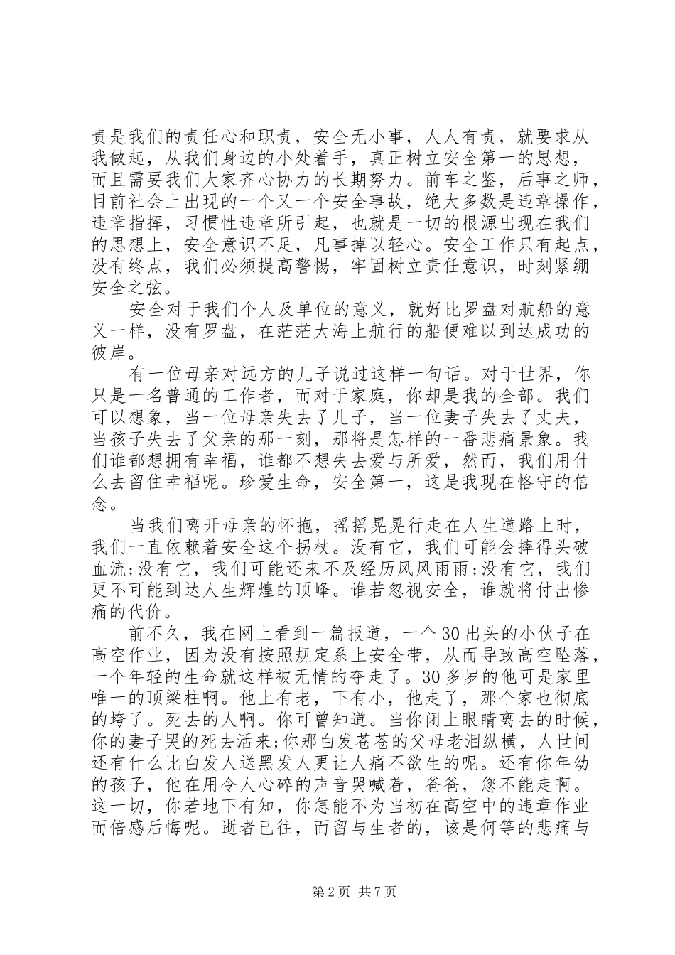 XX年全国安全教育日主题讲演范文范文9篇_第2页