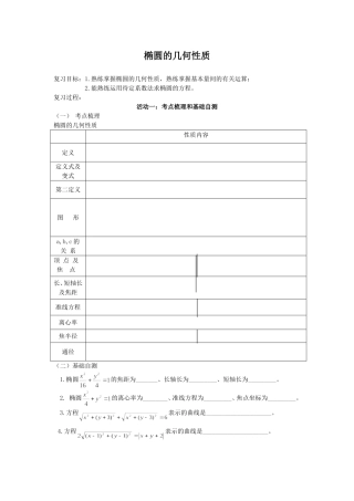 椭圆的几何性质