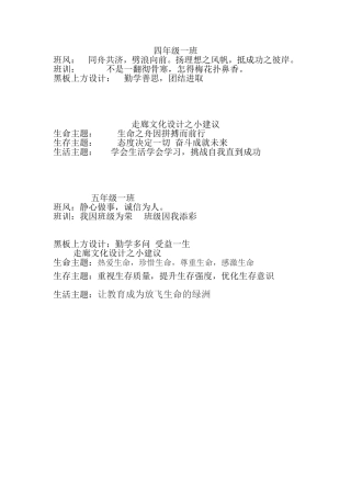 四五年级班训班风标语